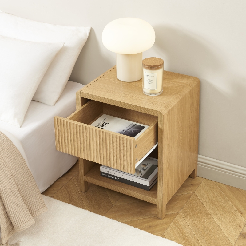 Table de chevet UTICA effet chêne