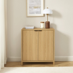 Buffet UTICA effet chêne 2 portes 75cm