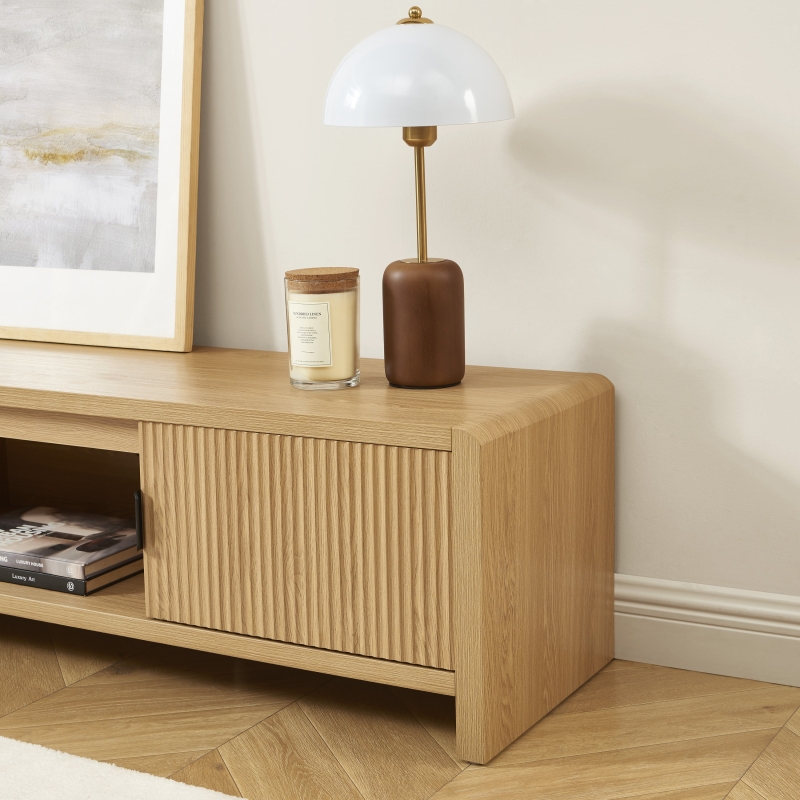 Meuble TV UTICA effet chêne 160cm