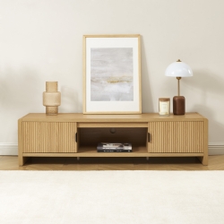 Meuble TV UTICA effet chêne 160cm