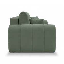 Canapé droit convertible GIORGIO 3 places tissu bouclette vert kaki