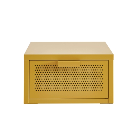 Table de chevet murale PANTONE métal jaune moutarde 40cm