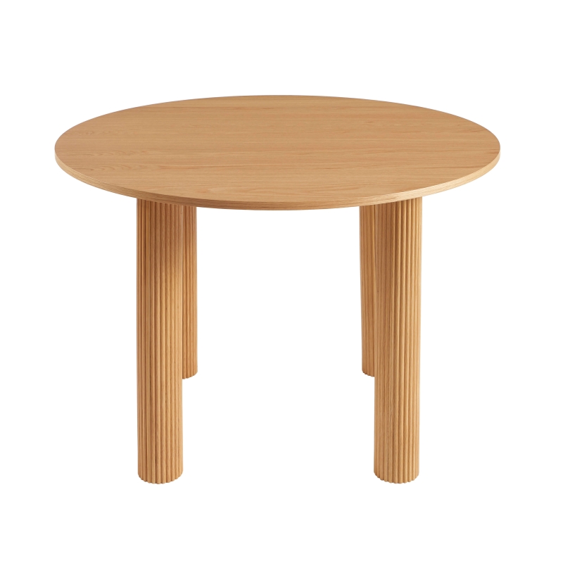 Table de séjour PENELOPE ronde placage chêne 115 cm
