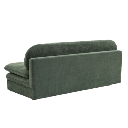 Banquette convertible CILA 3 places tissu vert