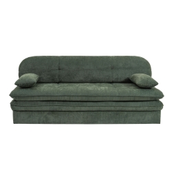 Banquette convertible CILA 3 places tissu vert