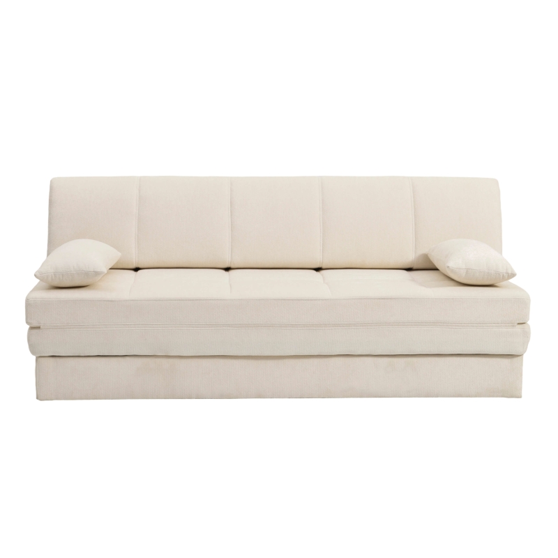 Banquette LUMA convertible 3 places tissu chenille beige