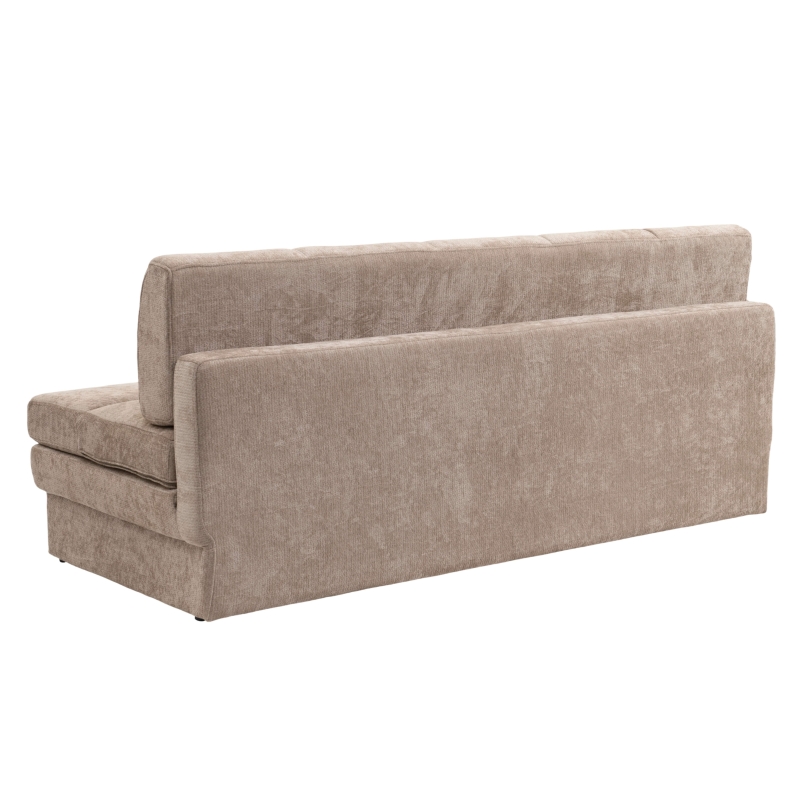 Banquette LUMA convertible 3 places tissu chenille marron