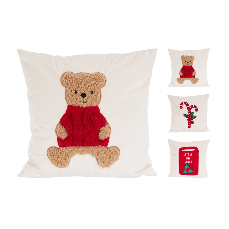 Lot de 3 coussins ITO 45x45cm avec motif de noël