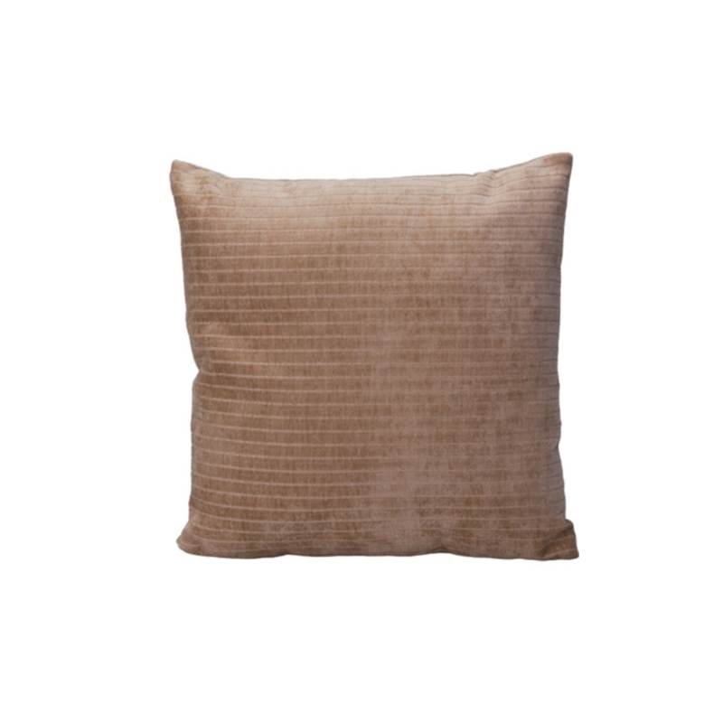 Lot de 3 coussins AYA 45x45cm en tissu chenille marron