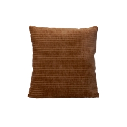 Lot de 3 coussins AYA 45x45cm en tissu chenille marron