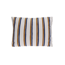 Lot de 3 coussins rectangulaire BLO 45x60cm en coton blanc rayures colorées