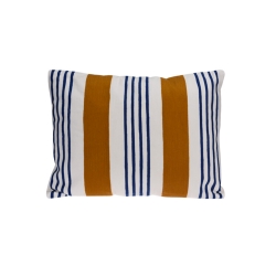 Lot de 3 coussins rectangulaire BLO 45x60cm en coton blanc rayures colorées