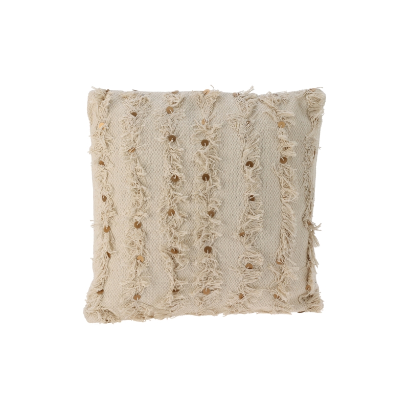 Coussin carré DOV 45x45cm en coton beige