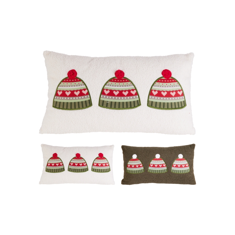 Lot de 2 coussins NOL 50x30cm avec motif de noël