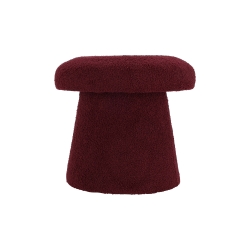 Pouf champignon OAD en tissu bouclette prune