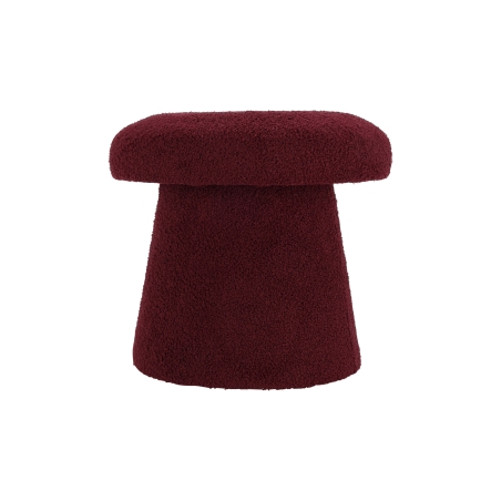 Pouf champignon OAD en tissu bouclette prune