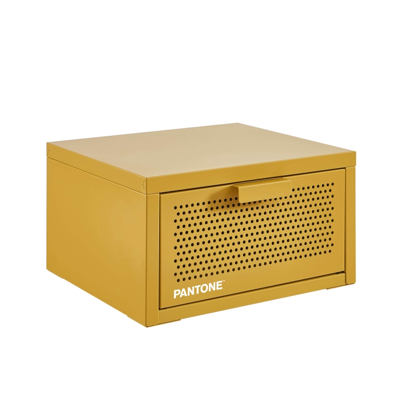 Table de chevet murale PANTONE métal jaune moutarde 40cm