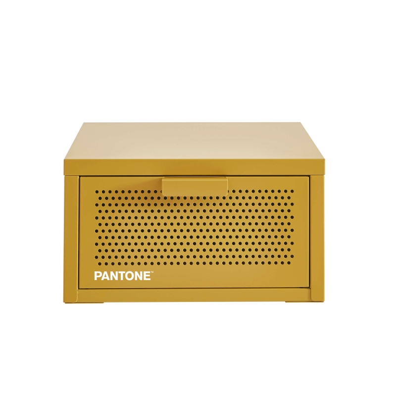 Table de chevet murale PANTONE métal jaune moutarde 40cm