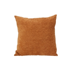 Lot de 3 coussins MOO 45x45cm en tissu chenille marron