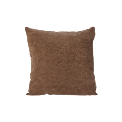 Lot de 3 coussins MOO 45x45cm en tissu chenille marron