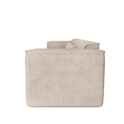 Canapé droit fixe NUNA 4/5 places tissu taupe