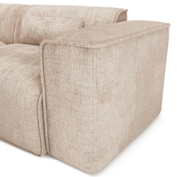 Canapé droit fixe NUNA 4/5 places tissu taupe