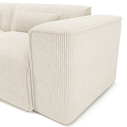 Canapé droit fixe NUNA 4/5 places velours côtelé beige