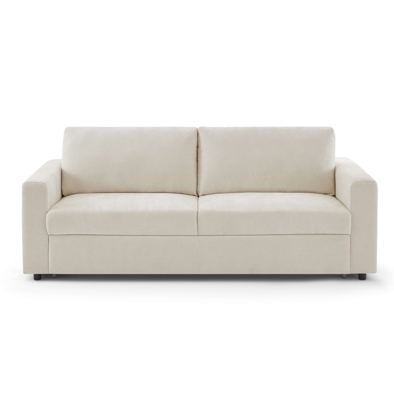 Canapé droit convertible express SOCCA 3-4 places tissu beige