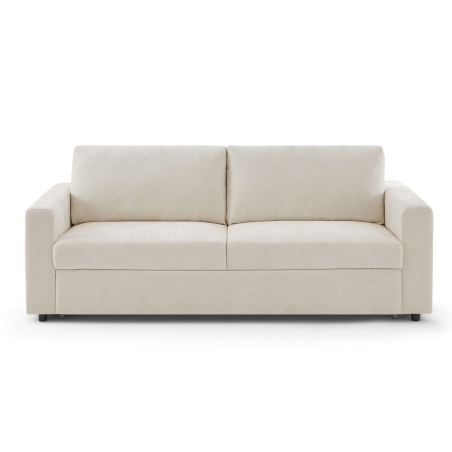 Canapé droit convertible express SOCCA 3-4 places tissu beige