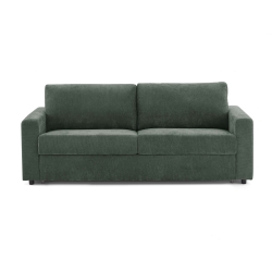 Canapé droit convertible express SOCCA 3-4 places tissu vert