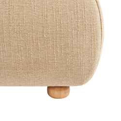 Lit coffre JELLY 160x200 tissu bouclette beige sommier inclus