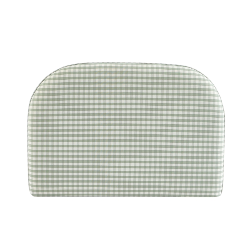Tête de lit LOUISON tissu vichy vert et blanc 90 cm