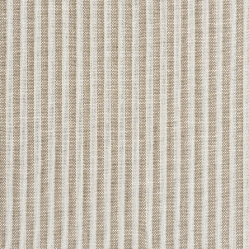Tête de lit LOUISON tissu lin rayé blanc et beige 160cm