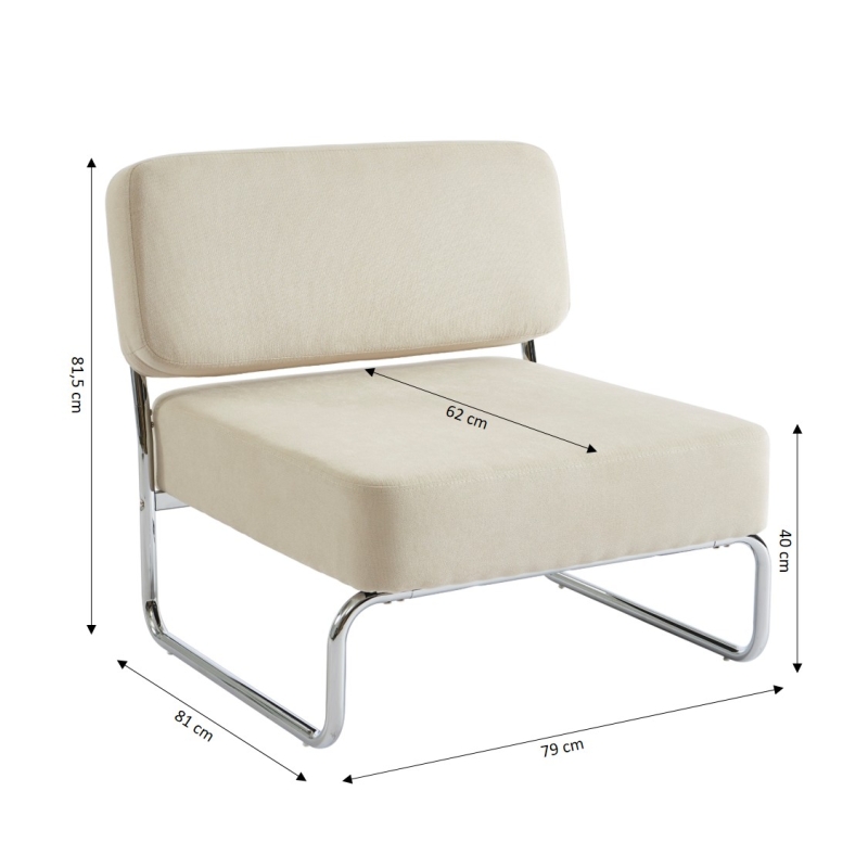 Fauteuil JACK tissu beige