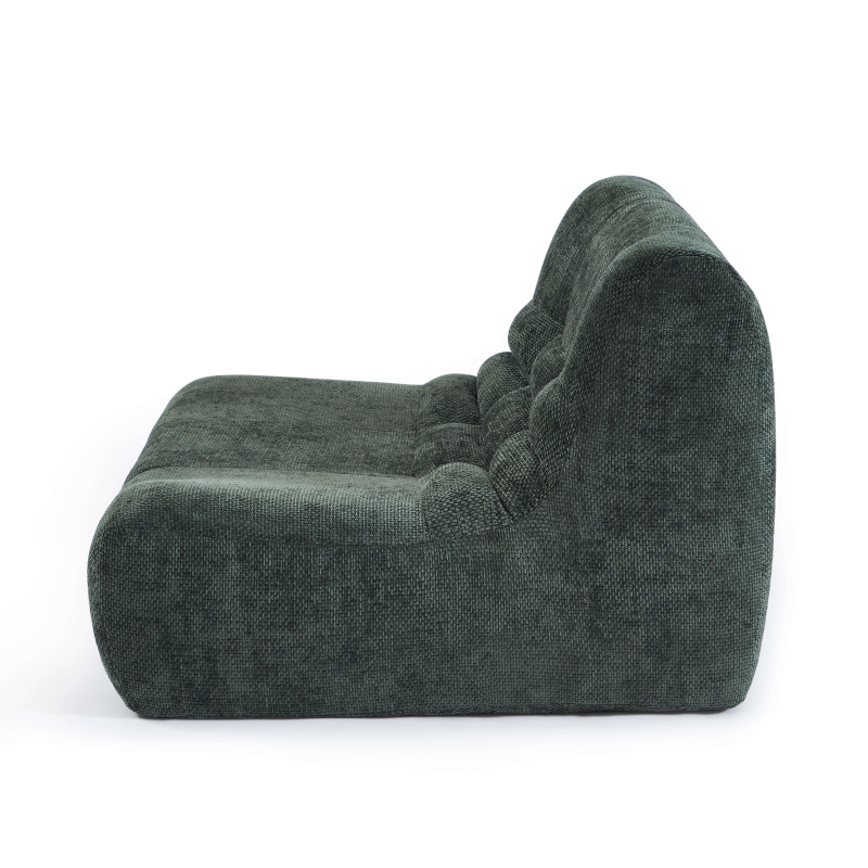 Chauffeuse JANIS modulable 1 place tissu chenille vert