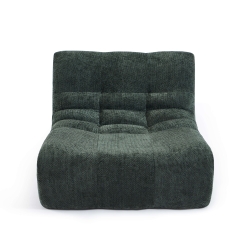 Chauffeuse JANIS modulable 1 place tissu chenille vert