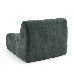 Chauffeuse JANIS modulable 1 place tissu chenille vert