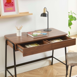 Bureau ESRA effet noyer et noir 100cm