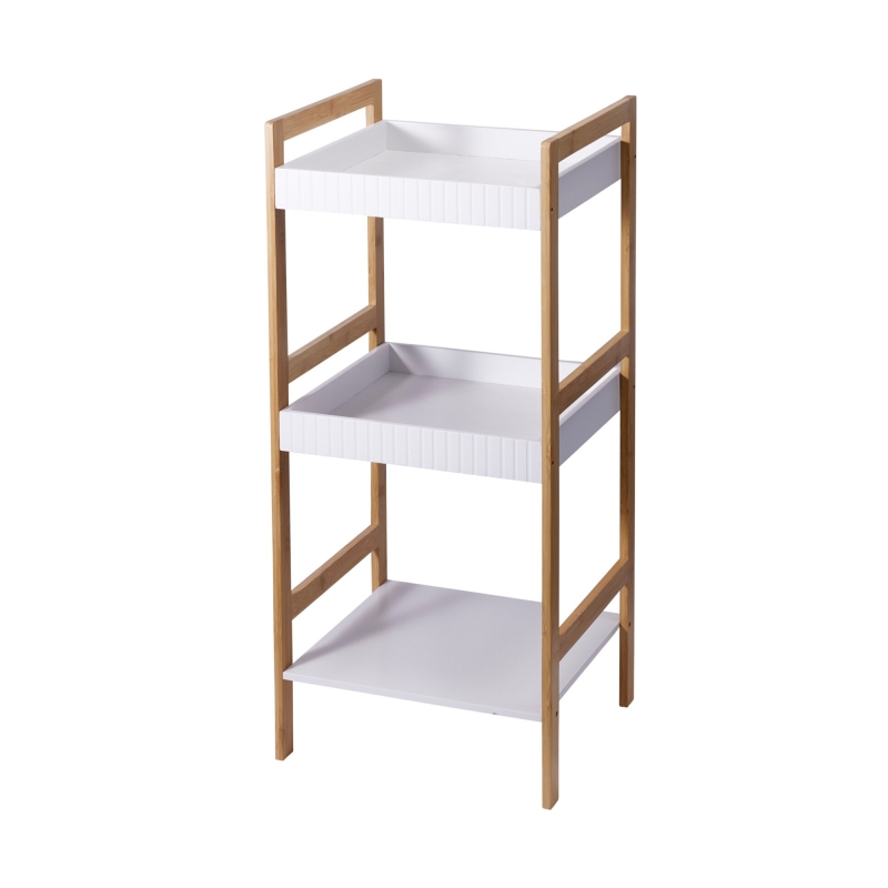 Meuble de salle de bain RUF en bambou 3 plateaux