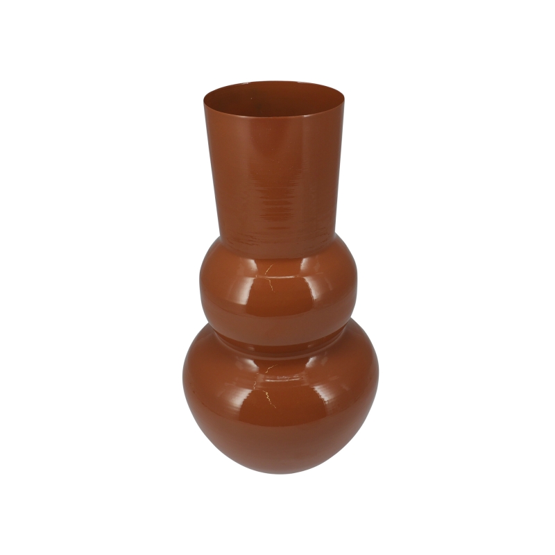 Vase GAD en zinc coloris caramel h30 cm