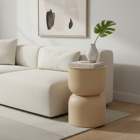 Table d'appoint JUB en zinc coloris sable