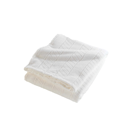 Plaid doux SAJY blanc 180x220 cm