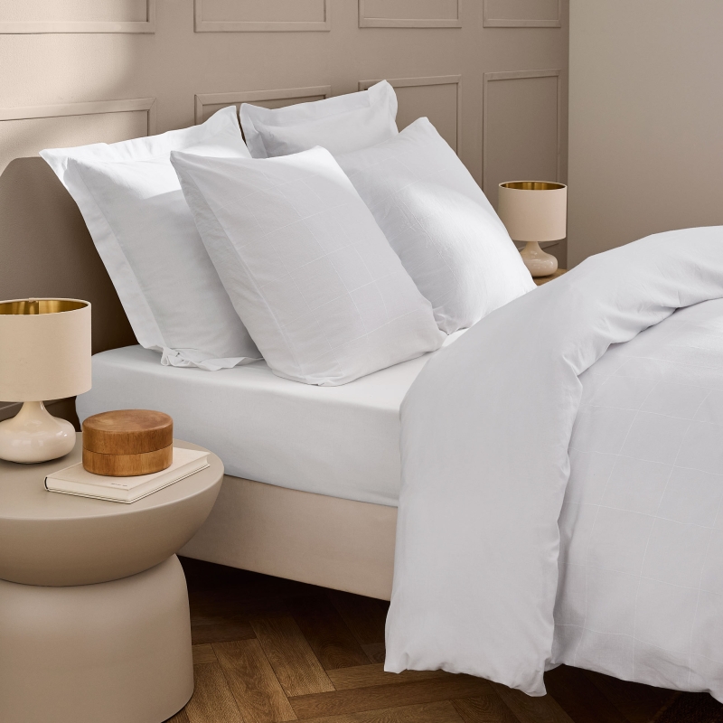 Parure de couette KITO blanc 240x220 cm (3 pièces)