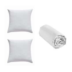 Parure de couette KITO blanc 240x220 cm (3 pièces)