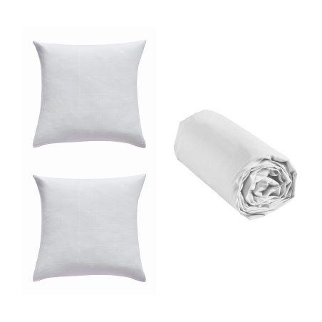 Parure de couette KITO blanc 240x220 cm (3 pièces)