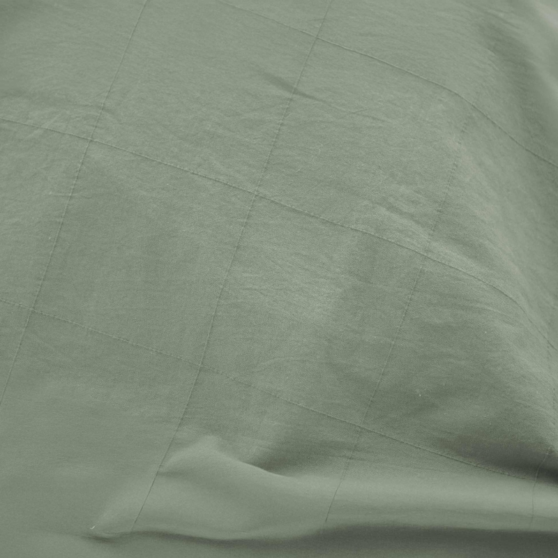 Parure de couette KITO sauge 260x240 cm (3 pièces)