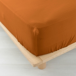 Drap Housse GUSTA caramel 140x190 cm