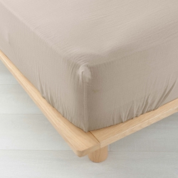 Drap Housse GUSTA sable 140x190 cm