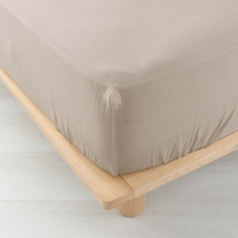 Drap Housse GUSTA sable 140x190 cm