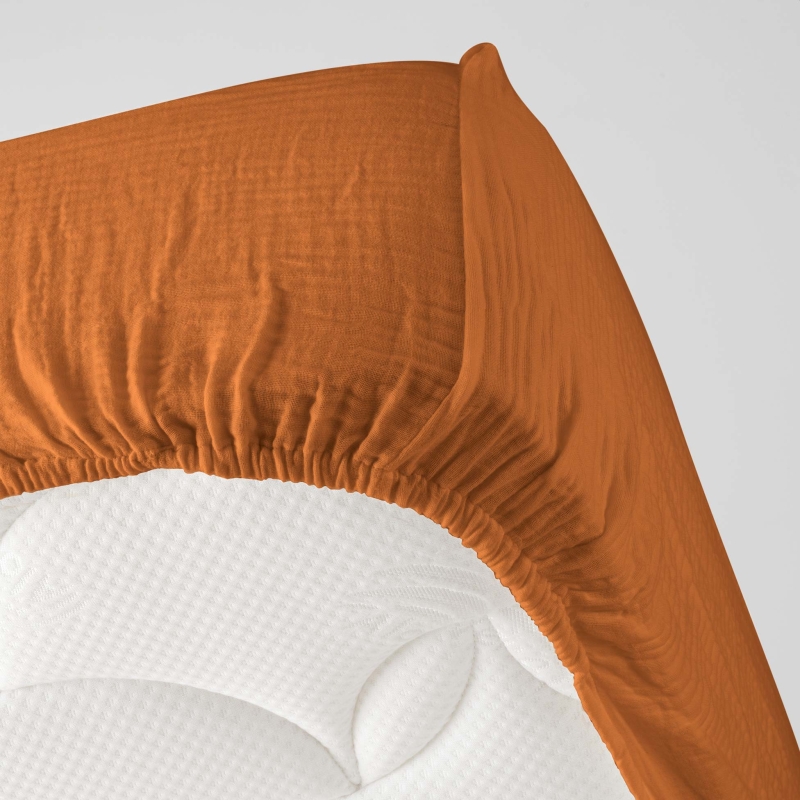 Drap Housse GUSTA caramel 160x200 cm